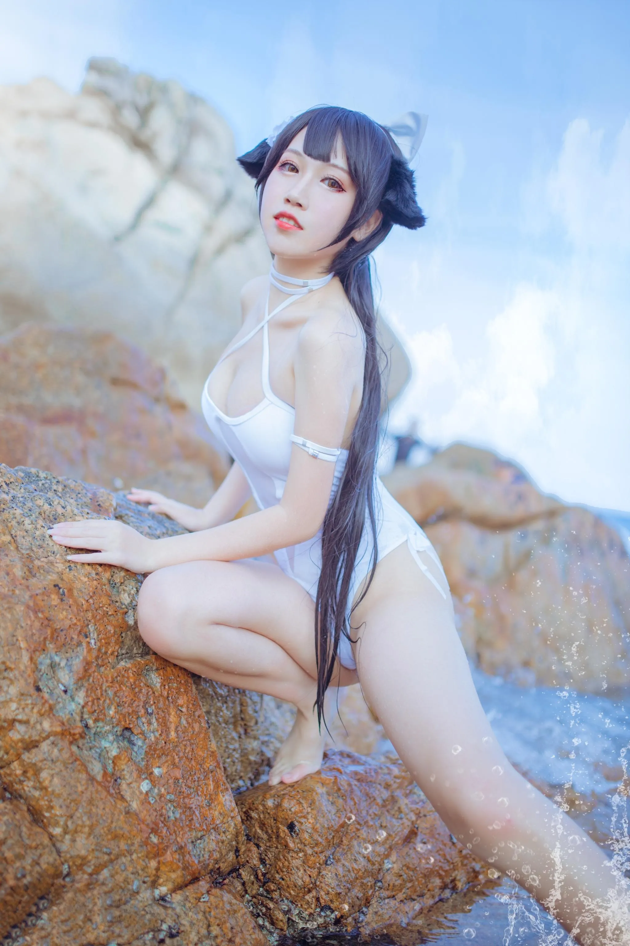抖娘-利世 – NO.18 獒犬海边泳装 [41P]插图3